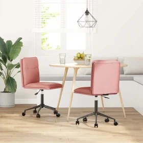 Sillas de comedor 2 unidades cuero sintético rosa de , Sillas de comedor - Ref: Foro24-3315426, Precio: 118,56 €, Descuento: %