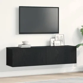 Mueble de TV de madera de roble negro 120x30x30,5 cm de , Muebles TV - Ref: Foro24-862011, Precio: 75,23 €, Descuento: %