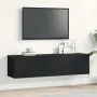 Mueble de TV de madera de roble negro 120x30x30,5 cm de , Muebles TV - Ref: Foro24-862011, Precio: 75,23 €, Descuento: %