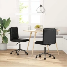 Sillas de comedor 2 unidades cuero sintético negro de , Sillas de comedor - Ref: Foro24-3315424, Precio: 117,55 €, Descuento: %