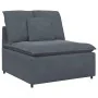Sofá modular con módulo central y cojines gris oscuro 100 cm de , Unidades para sofás seccionales - Ref: Foro24-4104430, Prec...
