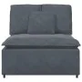 Sofá modular con módulo central y cojines gris oscuro 100 cm de , Unidades para sofás seccionales - Ref: Foro24-4104430, Prec...