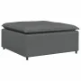 Sofá modular con reposapiés y cojines de tela gris oscuro by , Unidades para sofás seccionales - Ref: Foro24-3321208, Price: ...