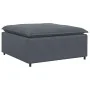Sofá modular con reposapiés y cojines en terciopelo gris oscuro de , Unidades para sofás seccionales - Ref: Foro24-3321220, P...