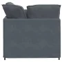 Sofá modular con reposapiés y cojines en terciopelo gris oscuro de , Unidades para sofás seccionales - Ref: Foro24-3321220, P...