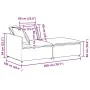 Sofá modular con reposapiés y cojines en terciopelo gris oscuro de , Unidades para sofás seccionales - Ref: Foro24-3321220, P...