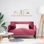 Sofá Loveseat rojo vino 109 cm terciopelo by , Sofas - Ref: Foro24-4100591, Price: 164,02 €, Discount: %
