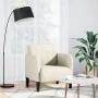 Sillón con reposabrazos en terciopelo color crema 54 cm de , Sillones - Ref: Foro24-4100585, Precio: 109,01 €, Descuento: %