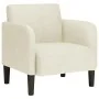 Sillón con reposabrazos en terciopelo color crema 54 cm de , Sillones - Ref: Foro24-4100585, Precio: 109,01 €, Descuento: %