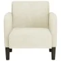 Sillón con reposabrazos en terciopelo color crema 54 cm de , Sillones - Ref: Foro24-4100585, Precio: 109,01 €, Descuento: %