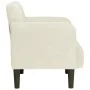 Sillón con reposabrazos en terciopelo color crema 54 cm de , Sillones - Ref: Foro24-4100585, Precio: 109,01 €, Descuento: %