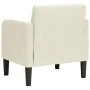 Sillón con reposabrazos en terciopelo color crema 54 cm de , Sillones - Ref: Foro24-4100585, Precio: 109,01 €, Descuento: %