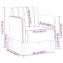 Sillón con reposabrazos en terciopelo color crema 54 cm de , Sillones - Ref: Foro24-4100585, Precio: 109,01 €, Descuento: %