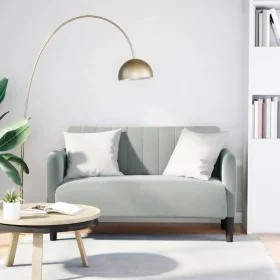 Sofá Loveseat gris claro 109 cm terciopelo by , Sofas - Ref: Foro24-4100587, Price: 155,98 €, Discount: %