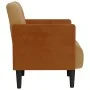 Sillón con reposabrazos de terciopelo marrón 55 cm by , Armchairs - Ref: Foro24-4100598, Price: 145,31 €, Discount: %