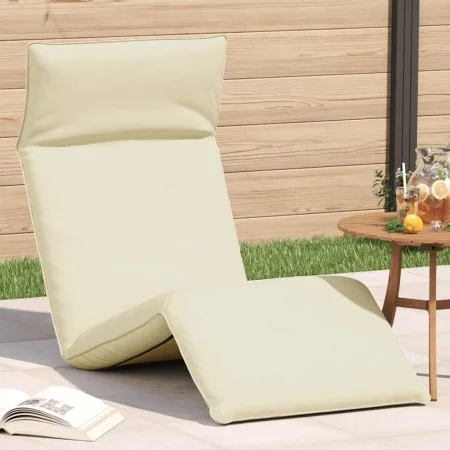 Tumbona plegable color crema 175x54x8,5 cm Tejido Oxford de , Tumbonas - Ref: Foro24-4019748, Precio: 83,76 €, Descuento: %
