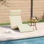 Tumbona plegable color crema 175x54x8,5 cm Tejido Oxford de , Tumbonas - Ref: Foro24-4019748, Precio: 83,76 €, Descuento: %