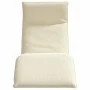 Tumbona plegable color crema 175x54x8,5 cm Tejido Oxford de , Tumbonas - Ref: Foro24-4019748, Precio: 83,76 €, Descuento: %