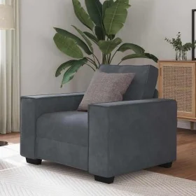 Sillón de terciopelo gris oscuro 60 cm de , Sofás - Ref: Foro24-4105001, Precio: 159,04 €, Descuento: %