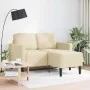Sofá de 2 plazas con chaise longue en forma L tela crema 125 cm de , Sofás - Ref: Foro24-4107065, Precio: 217,33 €, Descuento: %