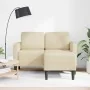Sofá de 2 plazas con chaise longue en forma L tela crema 125 cm de , Sofás - Ref: Foro24-4107065, Precio: 217,33 €, Descuento: %