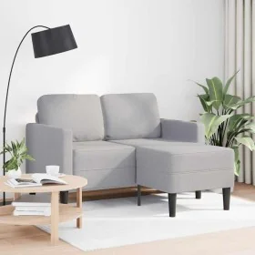 Sofá de 2 plazas con chaise longue en forma L gris nube 125 cm de , Sofás - Ref: Foro24-4107067, Precio: 231,05 €, Descuento: %
