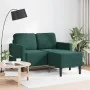 Sofá de 2 plazas con chaise longue forma L verde oscuro 125 cm de , Sofás - Ref: Foro24-4107071, Precio: 281,89 €, Descuento: %
