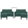 Sofá de 2 plazas con chaise longue forma L verde oscuro 125 cm de , Sofás - Ref: Foro24-4107071, Precio: 281,89 €, Descuento: %