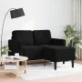 Sofá de 2 plazas con chaise longue en forma de L negro 125 cm de , Sofás - Ref: Foro24-4107073, Precio: 252,70 €, Descuento: %