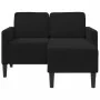 Sofá de 2 plazas con chaise longue en forma de L negro 125 cm de , Sofás - Ref: Foro24-4107073, Precio: 252,70 €, Descuento: %