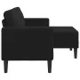 Sofá de 2 plazas con chaise longue en forma de L negro 125 cm de , Sofás - Ref: Foro24-4107073, Precio: 252,70 €, Descuento: %