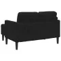Sofá de 2 plazas con chaise longue en forma de L negro 125 cm de , Sofás - Ref: Foro24-4107073, Precio: 252,70 €, Descuento: %