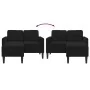 Sofá de 2 plazas con chaise longue en forma de L negro 125 cm de , Sofás - Ref: Foro24-4107073, Precio: 252,70 €, Descuento: %