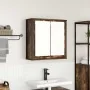 Mueble de baño de pared con espejo roble ahumado 60x21x60 cm de , Tocadores de baño - Ref: Foro24-861899, Precio: 65,64 €, De...