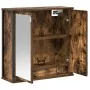 Mueble de baño de pared con espejo roble ahumado 60x21x60 cm de , Tocadores de baño - Ref: Foro24-861899, Precio: 65,64 €, De...