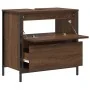 Mueble de baño con lavabo y cajones roble marrón 60x34,5x60 cm de , Tocadores de baño - Ref: Foro24-861886, Precio: 66,44 €, ...