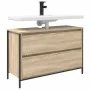 Mueble de baño con lavabo y cajones roble Sonoma 90x34,5x60 cm de , Tocadores de baño - Ref: Foro24-861878, Precio: 77,71 €, ...