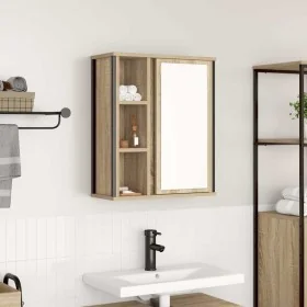 Mueble de baño de pared con espejo roble Sonoma 50x21x60 cm de , Tocadores de baño - Ref: Foro24-861903, Precio: 61,96 €, Des...