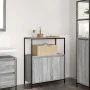 Mueble de baño con estantes gris Sonoma 76,5x35x95 cm de , Tocadores de baño - Ref: Foro24-861920, Precio: 78,01 €, Descuento: %