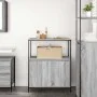 Mueble de baño con estantes gris Sonoma 76,5x35x95 cm de , Tocadores de baño - Ref: Foro24-861920, Precio: 78,01 €, Descuento: %