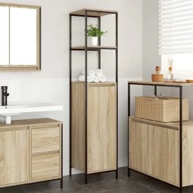 Mueble de baño con estantes roble Sonoma 36x35x165 cm de , Tocadores de baño - Ref: Foro24-861908, Precio: 70,95 €, Descuento: %