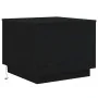 Mesa de centro con luces LED roble negro 50x50x40 cm de , Mesas de centro - Ref: Foro24-862259, Precio: 69,66 €, Descuento: %