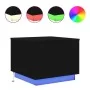 Mesa de centro con luces LED roble negro 50x50x40 cm de , Mesas de centro - Ref: Foro24-862259, Precio: 69,66 €, Descuento: %