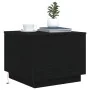 Mesa de centro con luces LED roble negro 50x50x40 cm de , Mesas de centro - Ref: Foro24-862259, Precio: 69,66 €, Descuento: %