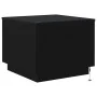 Mesa de centro con luces LED roble negro 50x50x40 cm de , Mesas de centro - Ref: Foro24-862259, Precio: 69,66 €, Descuento: %