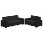 Juego de sofás con cojines 2 piezas terciopelo negro by , Sofas - Ref: Foro24-3324705, Price: 479,01 €, Discount: %