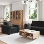 Juego de sofás con cojines 3 piezas terciopelo negro by , Sofas - Ref: Foro24-3324623, Price: 640,04 €, Discount: %
