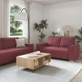 Juego de sofás con cojines 2 piezas tela rojo tinto by , Sofas - Ref: Foro24-3324694, Price: 467,07 €, Discount: %