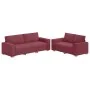 Juego de sofás con cojines 2 piezas tela rojo tinto by , Sofas - Ref: Foro24-3324694, Price: 467,07 €, Discount: %