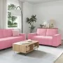 Juego de sofás con cojines 3 piezas terciopelo rosa by , Sofas - Ref: Foro24-3324621, Price: 669,26 €, Discount: %